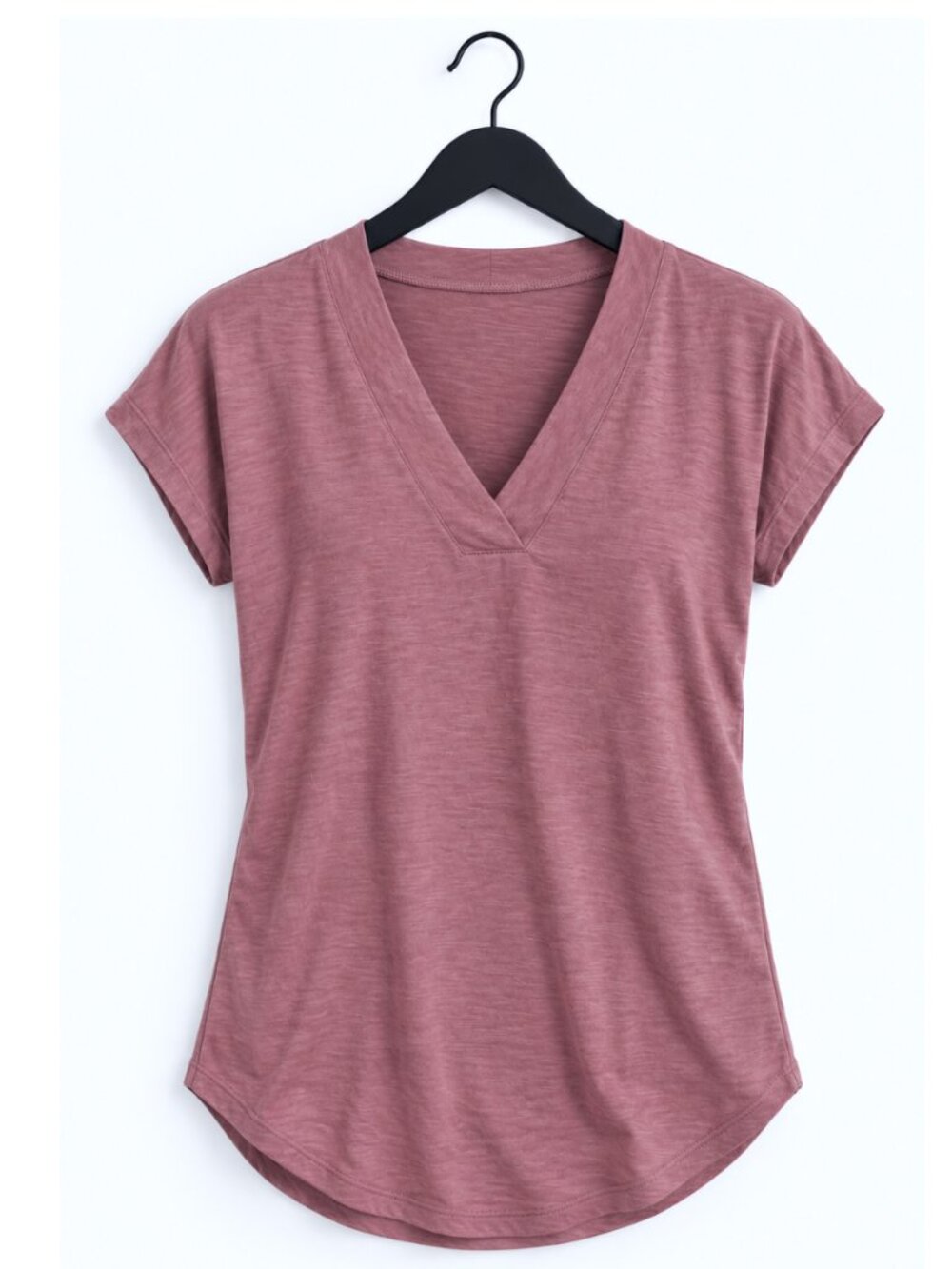 Women's Cap Sleeve Dressy Casual V Neck Shirt Size Medium